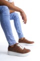 SLW151 Boost Bağcıklı Cilt Erkek Günlük Sneaker Ayakkabı CBT - Taba SLW151 Boost Bağcıklı Cilt Erkek Günlük Sneaker Ayakkabı CBT - Taba