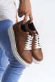 SLW151 Boost Bağcıklı Cilt Erkek Günlük Sneaker Ayakkabı CBT - Taba SLW151 Boost Bağcıklı Cilt Erkek Günlük Sneaker Ayakkabı CBT - Taba