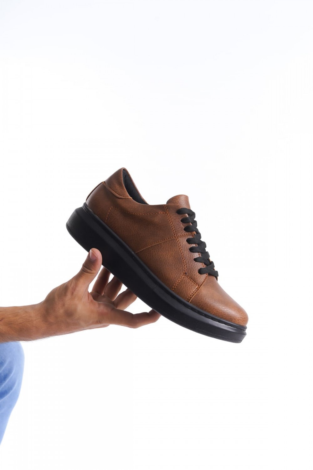SLW151 Boost Bağcıklı Cilt Erkek Günlük Sneaker Ayakkabı CST - Taba SLW151 Boost Bağcıklı Cilt Erkek Günlük Sneaker Ayakkabı CST - Taba