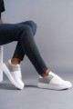 SLW151 Boost Bağcıklı Cilt Süet Erkek Günlük Sneaker Ayakkabı CSBT - Beyaz/Gri SLW151 Boost Bağcıklı Cilt Süet Erkek Günlük Sneaker Ayakkabı CSBT - Beyaz/Gri