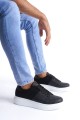 SLW151 Boost Bağcıklı Cilt Süet Erkek Günlük Sneaker Ayakkabı CSBT - Siyah SLW151 Boost Bağcıklı Cilt Süet Erkek Günlük Sneaker Ayakkabı CSBT - Siyah