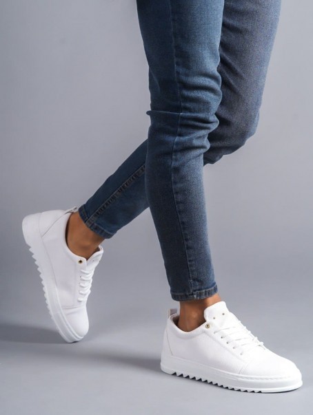 SLW152 Cool Bağcıklı Cilt Erkek Günlük Spor Klasik Ayakkabı CBT - Beyaz SLW152 Cool Bağcıklı Cilt Erkek Günlük Spor Klasik Ayakkabı CBT - Beyaz