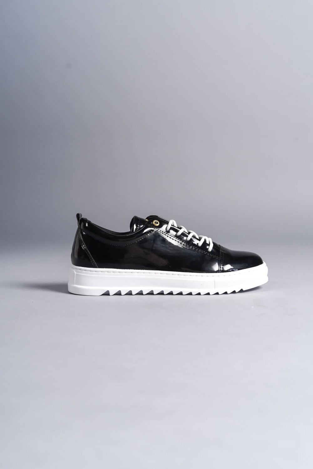 SLW152 Cool Bağcıklı Rugan Erkek Günlük Spor Klasik Ayakkabı RBT - Siyah