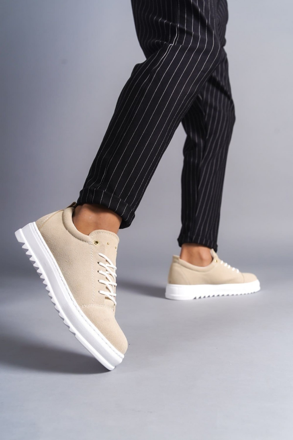 SLW152 Cool Bağcıklı Süet Erkek Günlük Spor Klasik Ayakkabı BT - Krem SLW152 Cool Bağcıklı Süet Erkek Günlük Spor Klasik Ayakkabı BT - Krem