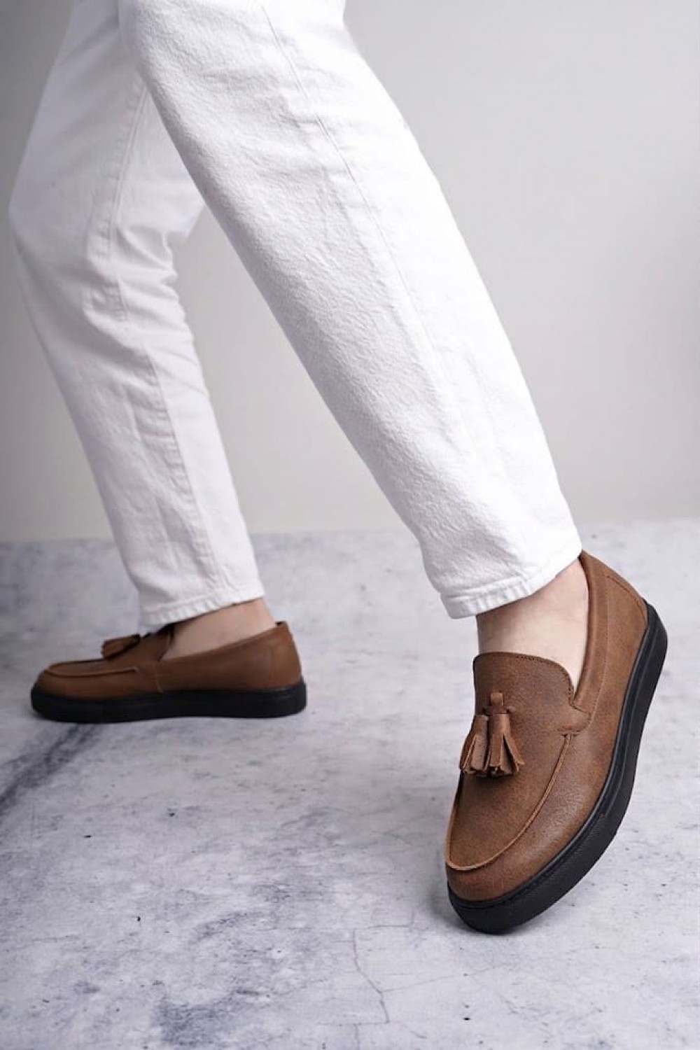 SLW153 Bloom Bağcıksız Püsküllü Cilt Erkek Günlük Spor Klasik Ayakkabı CST - Taba SLW153 Bloom Bağcıksız Püsküllü Cilt Erkek Günlük Spor Klasik Ayakkabı CST - Taba