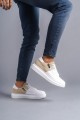 SLW155 Warrior Bağcıklı ve Fermuarlı Cilt Süet Erkek Günlük Sneaker Ayakkabı CSBT - Beyaz/Krem SLW155 Warrior Bağcıklı ve Fermuarlı Cilt Süet Erkek Günlük Sneaker Ayakkabı CSBT - Beyaz/Krem