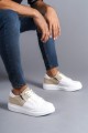 SLW155 Warrior Bağcıklı ve Fermuarlı Cilt Süet Erkek Günlük Sneaker Ayakkabı CSBT - Beyaz/Krem SLW155 Warrior Bağcıklı ve Fermuarlı Cilt Süet Erkek Günlük Sneaker Ayakkabı CSBT - Beyaz/Krem