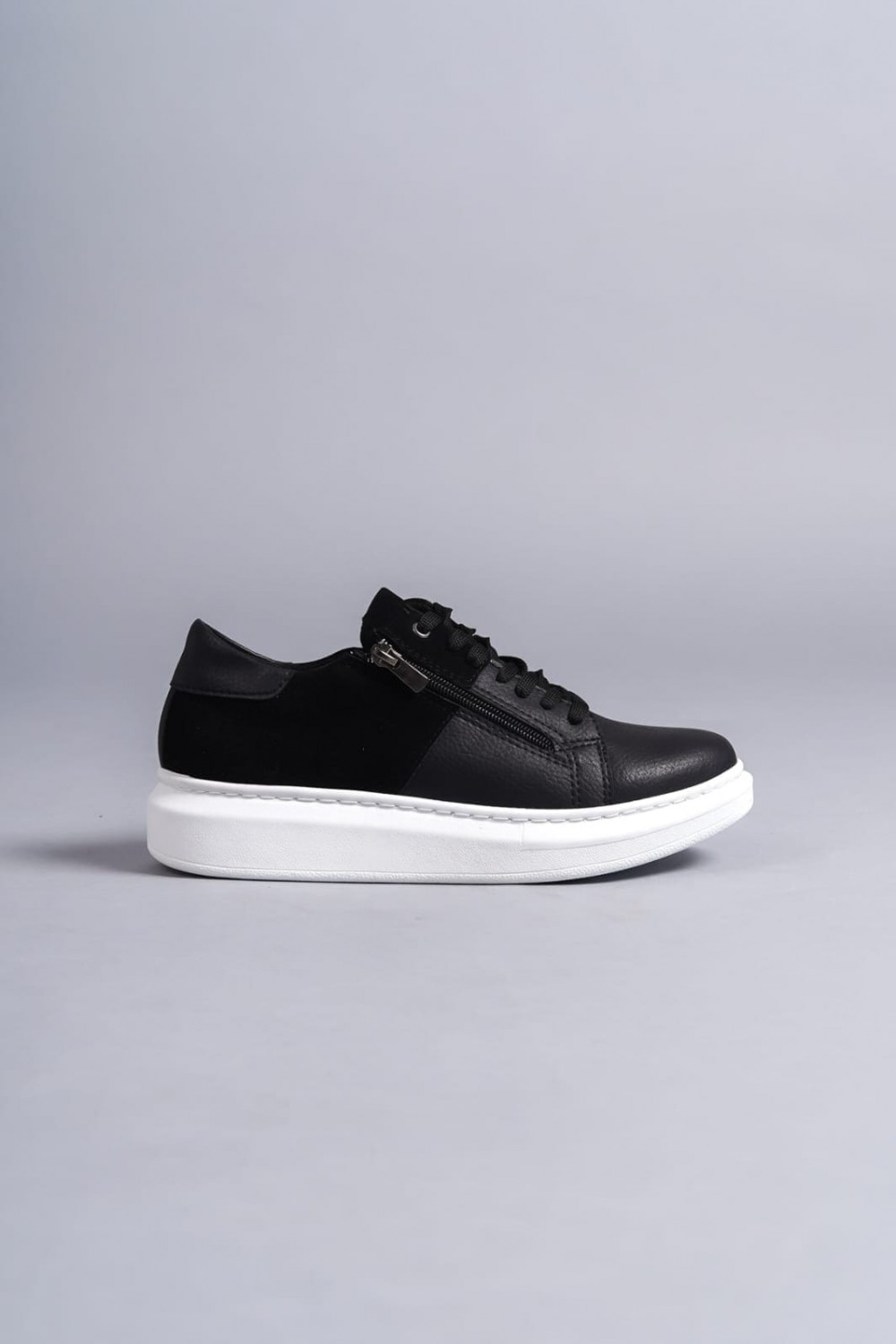 SLW155 Warrior Bağcıklı ve Fermuarlı Cilt Süet Erkek Günlük Sneaker Ayakkabı CSBT - Siyah SLW155 Warrior Bağcıklı ve Fermuarlı Cilt Süet Erkek Günlük Sneaker Ayakkabı CSBT - Siyah