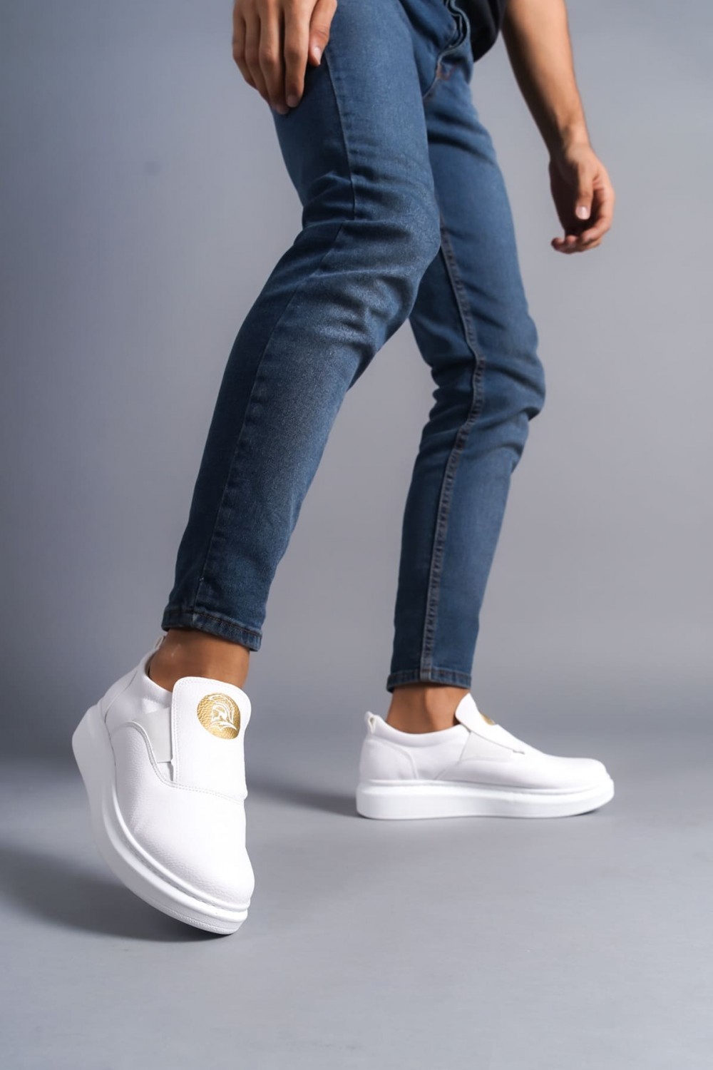 SLW161 Hippo Bağcıksız Cilt Erkek Günlük Sneaker Ayakkabı CBT - Beyaz SLW161 Hippo Bağcıksız Cilt Erkek Günlük Sneaker Ayakkabı CBT - Beyaz