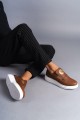 SLW161 Hippo Bağcıksız Cilt Erkek Günlük Sneaker Ayakkabı CBT - Taba SLW161 Hippo Bağcıksız Cilt Erkek Günlük Sneaker Ayakkabı CBT - Taba