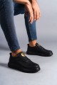 SLW161 Hippo Bağcıksız Cilt Erkek Günlük Sneaker Ayakkabı CST - Siyah