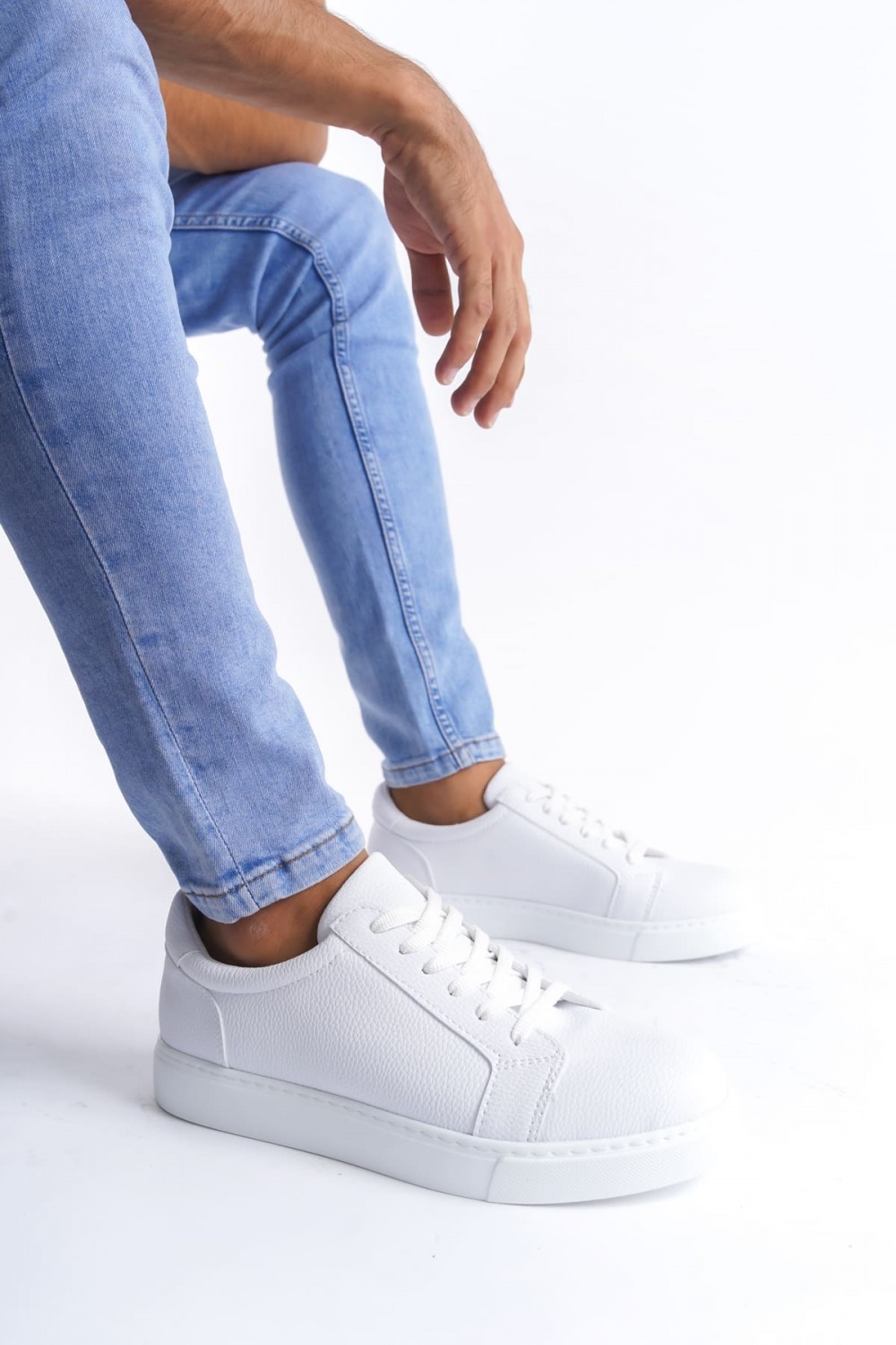 SLW165 Elite Bağcıklı Cilt Erkek Günlük Sneaker Ayakkabı CBT - Beyaz SLW165 Elite Bağcıklı Cilt Erkek Günlük Sneaker Ayakkabı CBT - Beyaz
