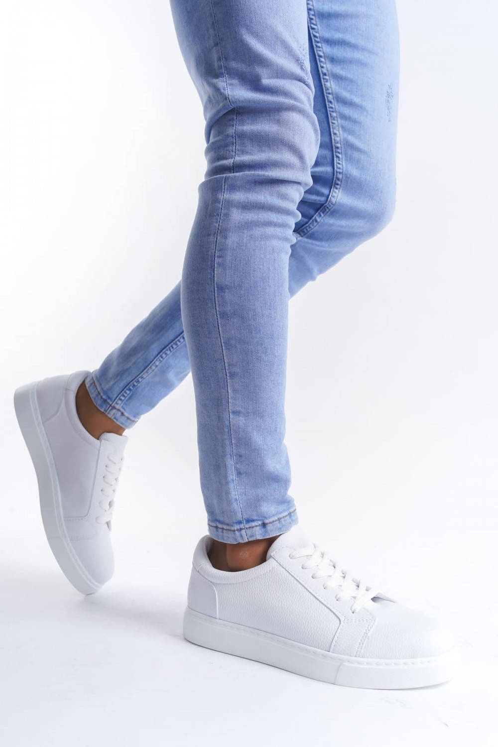 SLW165 Elite Bağcıklı Cilt Erkek Günlük Sneaker Ayakkabı CBT - Beyaz SLW165 Elite Bağcıklı Cilt Erkek Günlük Sneaker Ayakkabı CBT - Beyaz