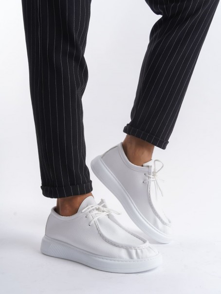 SLW170 Tornado Bağcıklı Cilt Erkek Günlük Spor Klasik Ayakkabı CBT - Beyaz SLW170 Tornado Bağcıklı Cilt Erkek Günlük Spor Klasik Ayakkabı CBT - Beyaz