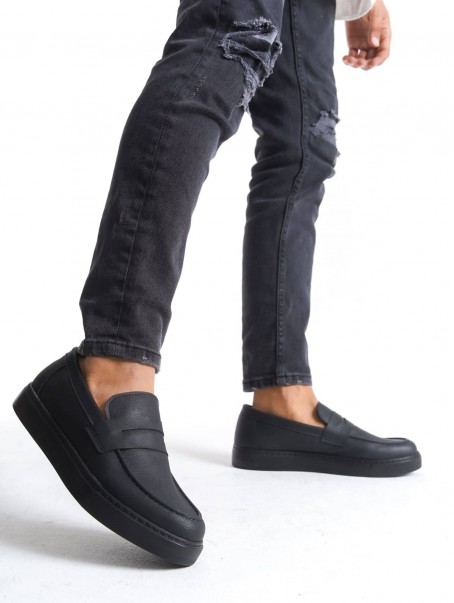 SLW180 Estilo X Bağcıksız Cilt Erkek Günlük Spor Klasik Ayakkabı CST - Siyah SLW180 Estilo X Bağcıksız Cilt Erkek Günlük Spor Klasik Ayakkabı CST - Siyah