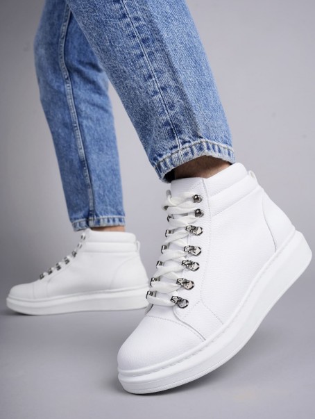 SLW206 Ottawa Bağcıklı Cilt Erkek Günlük Spor Bot BT - Beyaz SLW206 Ottawa Bağcıklı Cilt Erkek Günlük Spor Bot BT - Beyaz