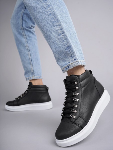 SLW206 Ottawa Bağcıklı Cilt Erkek Günlük Spor Bot BT - Siyah SLW206 Ottawa Bağcıklı Cilt Erkek Günlük Spor Bot BT - Siyah