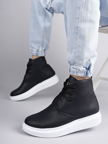 SLW207 Oslo Bağcıklı Cilt Erkek Günlük Spor Bot BT - Siyah SLW207 Oslo Bağcıklı Cilt Erkek Günlük Spor Bot BT - Siyah