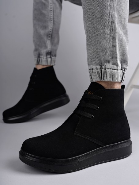 SLW207 Oslo Bağcıklı Süet Erkek Günlük Spor Bot ST - Siyah SLW207 Oslo Bağcıklı Süet Erkek Günlük Spor Bot ST - Siyah